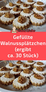Gefullte Walnussplatzchen Ergibt Ca 30 Stuck Kekse Backen Rezept Kekse Rezept Einfach Brot Backen Rezept Einfach