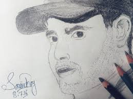 Emotion Dada Sourav Ganguly Pencil Sketch Pencil Sketch Male Sketch Art