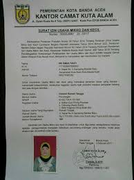 Iumk Contoh Surat Izin Usaha Mikro Dan Kecil Contoh Seputar Surat