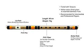 Radhe Flutes Pvc Fiber C Natural Bansuri Middle Octave Right Handed 19 Inches
