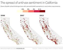 californias epidemic of vaccine denial mapped the