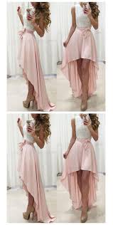 White And Pink High Low Prom Dress Girls Formal Dresses For Teens High Low Prom Dresses Junior Prom Dresses