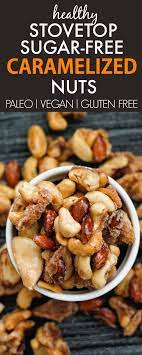 Easy Stovetop Sugar Free Candied Nuts Keto Paleo Vegan Recipe Nut Recipes Paleo Snacks Recipes