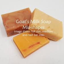 This can be done with a specialized soap cutter, or with a miter box and wide pastry cutter, or with a cheese wire cutter. Handmade Goats Milk Soaps Soap Sale Mis Shapes At Discount Prices