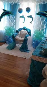 Dolphins Baby Shower Party Ideas Photo 7 Of 16 Ocean Baby Showers Mermaid Baby Showers Mermaid Parties