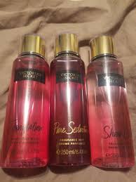 All 3 Bottles Never Used Large Size Bottles Include Temptation Pure Seduction Sheer Lo Victoria Secret Body Spray Body Smells Victoria Secret Pink Body Mist