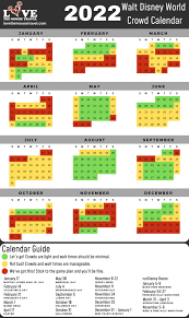 Calendrier Disneyland 2023 2022 Walt Disney World Crowd Calendar | Love The Mouse Travel