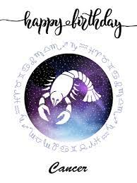 People belonging to the cancer zodiac sign are extremely romantic and overprotective. Zodiac Birthday Card For Cancer Jun 21 Jul 22 Birthday Greeting Cards By Davia