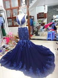Top angebote auf brautkleider vintage und hochzeitskleider spitze. Blaue Abendkleidung Abendkleid Hochzeitskleid Luxuskleid Etsy