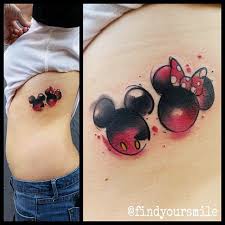 Outline mickey mouse locker with key hole tattoo design. Mickey Mouse Watercolor Tattoo Novocom Top
