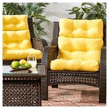 Set Of 2 Solid Outdoor High Back Chair Cushions Kensington Garden In 2021 Replacement Chair Cushions Outdoor Chairs Outdoor Seat