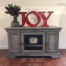 Castle Gray Media Cabinet Refinished In Annie Sloan Paris Gray With A Black Glaze Mixture Applied Stylish Home Decor Furniture Projects Furniture