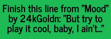 Buzzfeed staff talk dirty by jason derulo —alyssac4334c3366 anaconda by nicki minaj —gracieemae100 gorilla by bruno mars —hayelyq partition by beyoncé —hayelyq or nah by ty dolla $ign featuring wiz khalif. Popular 2020 Song Lyrics Trivia Quiz