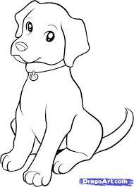 Cute labrador with a bow coloring page. How To Draw A Lab Hundreds Of Drawing Tuts On This Site Dibujos De Perros Dibujo De Perro Perritos Para Dibujar