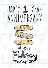 Cute Bandages Happy 1 Year Anniversary Kidney Transplant Card Ad Spon Happy Year Happy 10 Year Anniversary 10 Year Anniversary 30 Year Anniversary