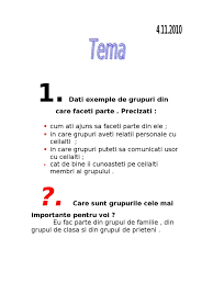 In lumea aceasta grea, voi ati fost acei care ati mers increzut, ati zimbit si ati ajuns pina aici, pina la altarul fericirii. Dati Exemple De Grupuri Din Care Faceti Parte