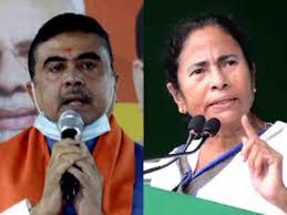 Suvendu adhikari was her lieutenant in the movement. Mamata Banerjee Withheld Info While Filing Nomination Suvendu Adhikari West Bengal Election News Times Of India