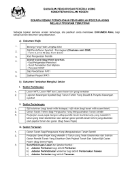 3/2021 | 13 april 2021. Senarai Semak An Pengambilan Pekerja Asing Semua Sektor