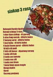 Bahan kisar tumis 2 ulas bawang merah 3 ulas bawang putih setengah inci halia 1 batang serai 2 cili besar. Siakap Tiga Rasa Savoury Dishes Easy Meals Rice Recipes