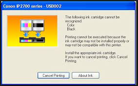 The error appears to be ink incompatibility and not do not recognize the ink at all. How To Fix Compatible Cartridges Recognition Issues With Canon Printer