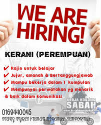 Berikut adalah merupakan kekosongan jawatan terkini oleh pihak majikan yang dibuka untuk permohonan Kerja Kosong Kerja Kosong Sabah Sabah Job Vacancy Facebook