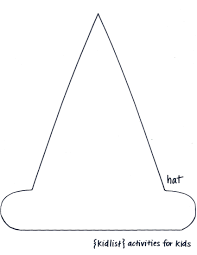 More 100 images of different animals for children's creativity. Witch Hat Template Halloween Preschool Witch Hat Halloween Patterns