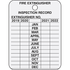 Get fire extinguisher inspection tracking. Fire Extinguisher Inspection Record 4 Years Brady Part 103632 Brady Bradyid Com