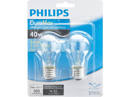 Cox Hardware And Lumber Duramax Clear Ceiling Fan Light Bulb 40 Watt 2 Pack