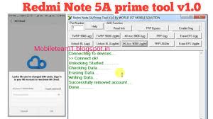 Hard reset para volver al estado de fábrica redmi 5a. Gsm Repair Redmi Note 5a Prime Tool V1 0 Mi Account Remove 1000