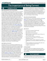 The Importance of Being Earnest Lit Chart