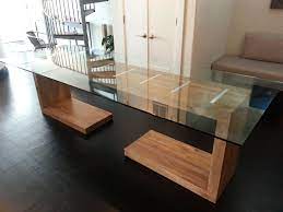 Custom Made Glass Top Dining And Side Table Modern Glass Dining Table Glass Dining Table Glass Dinning Table