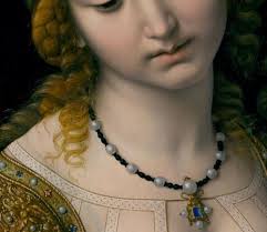 Andrea Solario Salome With The Head Of Saint John The Baptist Pin Na Doske Up Close Art Caress The Divine Detail 2
