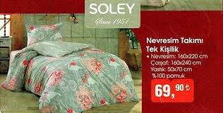 Nevresim takımı fiyatları, ürünlerin kumaş içeriğine, boyutlarına, tasarım özelliklerine göre değişiklik gösteriyor. Soley Nevresim Takimi Tek Kisilik Indirimde Market