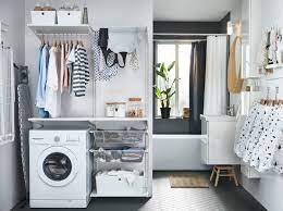 Similar to the shelving concept, the cupboard allows you to hide the dirty away the detergent, washing product from the plain sight. Easy And Organised Laundry Routines Ikea
