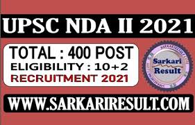 Have qualified for interview by the services selection board (ssb) of the ministry of defence for admission to army. Upsc Nda Ii Online Form 2021 For 400 Post
