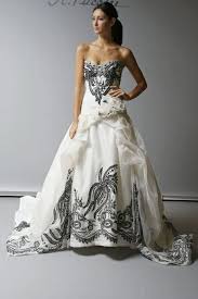 9438 St Pucchi Black White Wedding Dress Wedding Dress Organza Black Wedding Dresses