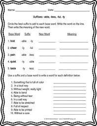 Printable Prefix Suffix Worksheets Suffixes Worksheets Prefixes Root Words