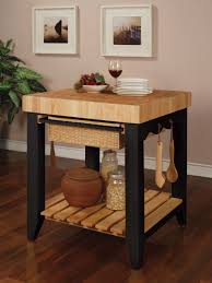 White Kitchen Island With Butcher Block Top And 4 Legs Black Wooden Butcher Butcher Block Island Kitchen Kitchen Island With Butcher Block Top Powell Furniture
