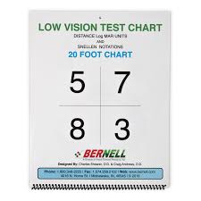 low vision distance acuity chart acuity charts bernell