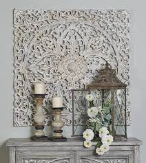 Traditional Carved Floral Medallion Wall Decor Carved Wood Wall Art Medallion Wall Decor Farmhouse Wall Decor