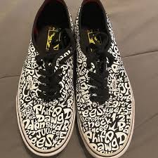 Vans Shoes Black And White Graffiti Vans Poshmark