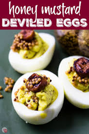 Honey Mustard Deviled Eggs With Pickled Mustard Seeds Eggs Brunch Classic Easy Recipe Southern Easy Classic Sweet And Spicy Deviled Eggs Honey Mustard