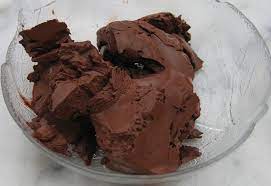 Schokosorbet Oder Frozen Mousse Au Chocolat Eis Block Eiscreme Selbst Gemacht