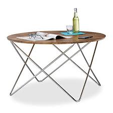 Relaxdays Beistelltisch Rund Couchtisch Vintage Look Holz Metallgestell Wohnzimmertisch Klein Flach Hx Couchtisch Vintage Beistelltisch Beistelltisch Rund