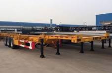 48 Feet Low Clearance Skeleton Semi-Trailer with 3 axles and gooseneck for  organic chemical tanker container