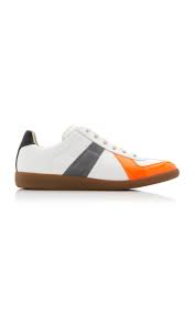 Maison Margiela Replica Suede Paneled Low Top Sneakers Maisonmargiela Shoes