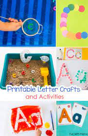 All of these art projects encourage a child to use their fine motor hand muscles. Printable Alphabet Letter Crafts Fun With Mama