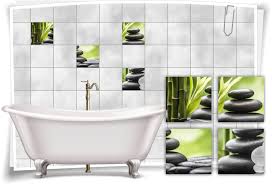 Fliesen aufkleber fische fisch wandtattoo bad maritim kachel aufkleber fk004. Fliesenaufkleber Fliesenbild Steine Bambus Wellness Spa Aufkleber Fliesen Bad Ebay