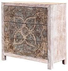 Check spelling or type a new query. Floral Hand Carved Mandala Mango Wood Small White Dresser W 3 Drawers Farmhouse Dressers By Sierra Living Concepts Houzz