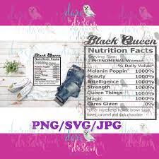 Black Queen Nutrition Facts Svg Png Jpg Etsy Nutrition Facts Facts Nutrition
